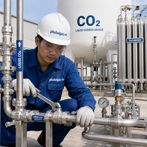 Lắp đặt bồn trạm CO2 lỏng