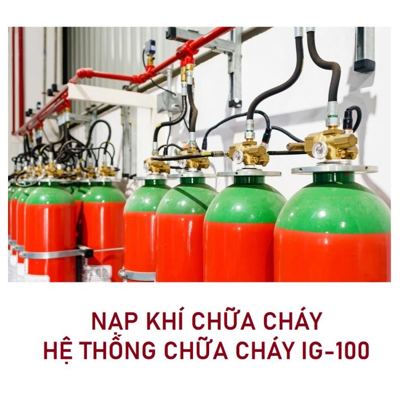Khí Nito chữa cháy cho hệ thống IG100 200bar.