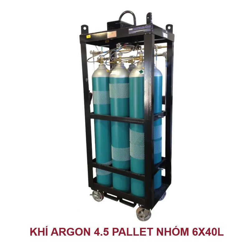 Khí Argon 4.5 pallet nhóm 6x40lít 150bar