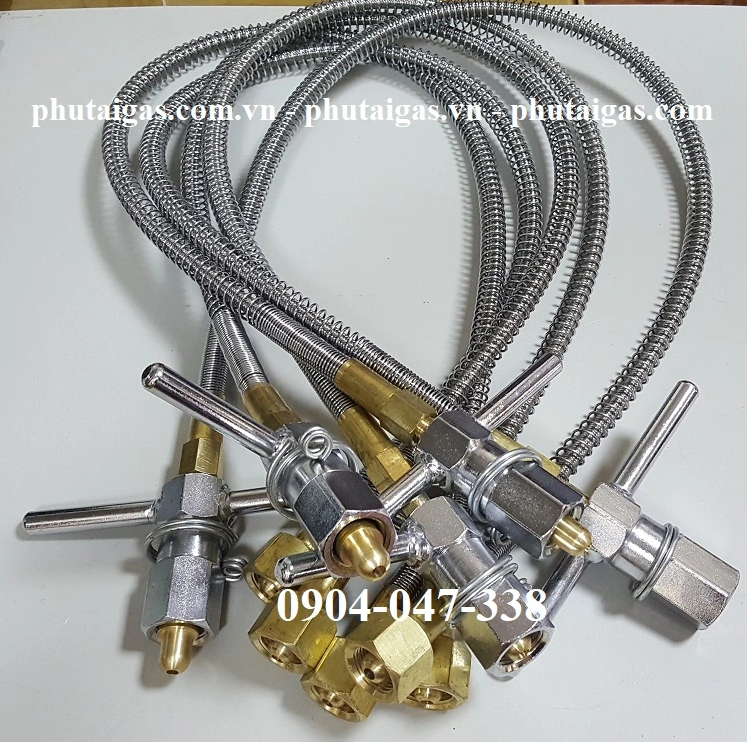 Ống mềm Teflon chịu áp DN4mm, L=1m, G5/8”, WP20Mpa